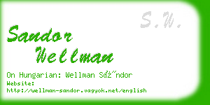 sandor wellman business card